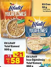 ETİ LİFALİF YULAF EZMESİ fiyat ve kampanya bilgisi